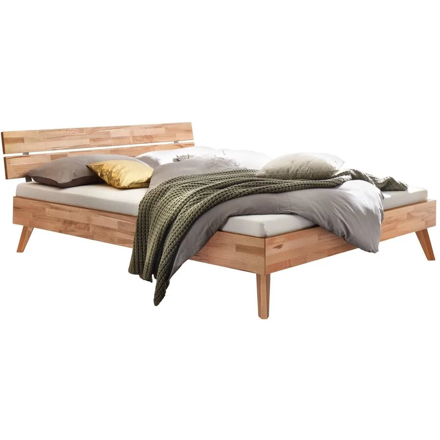 Hasena Bett Antonello Braun Holz 100 x 200 cm - Farbe: Kernbuche