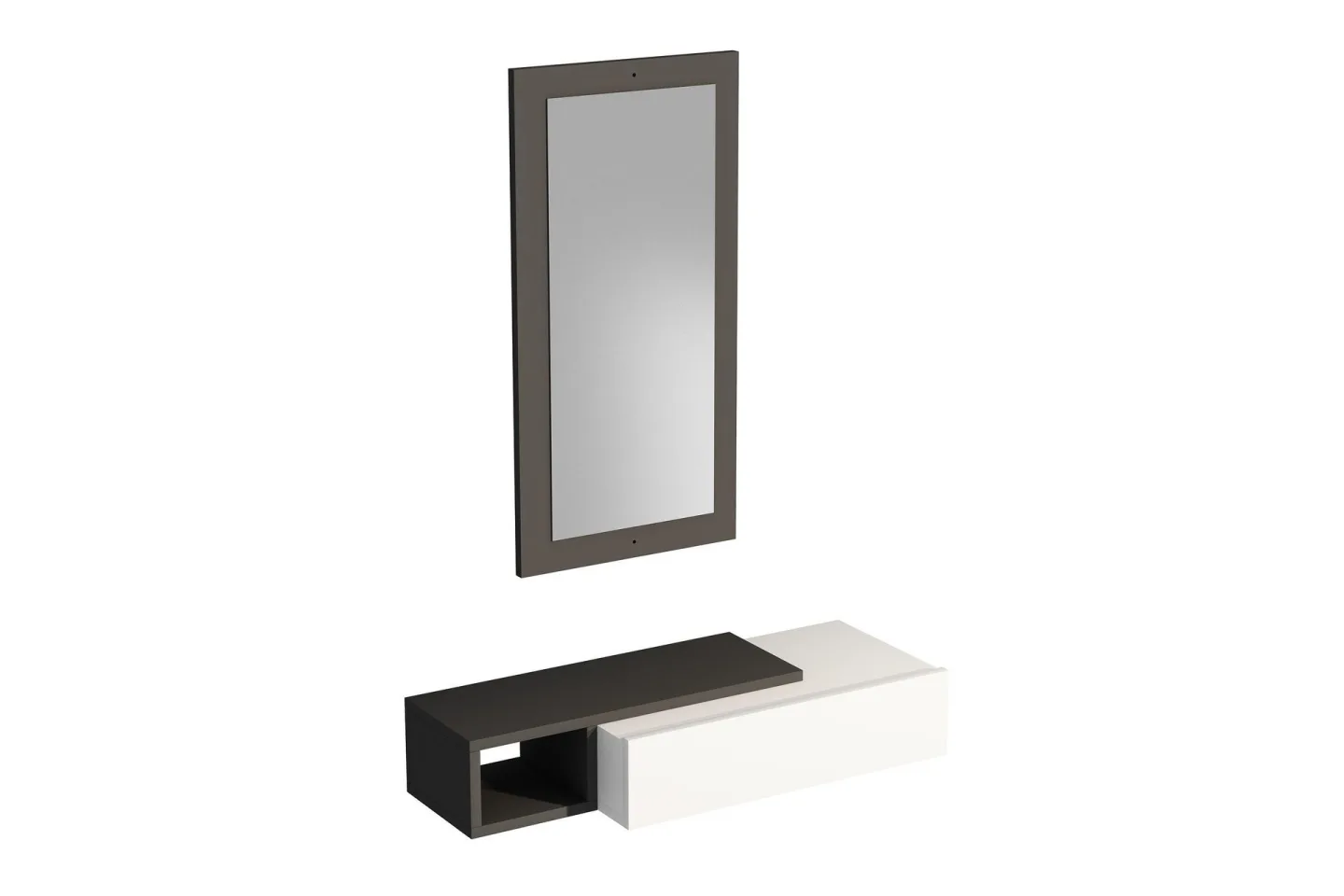 Vien Sidobord 82 cm - Antracit/Vit