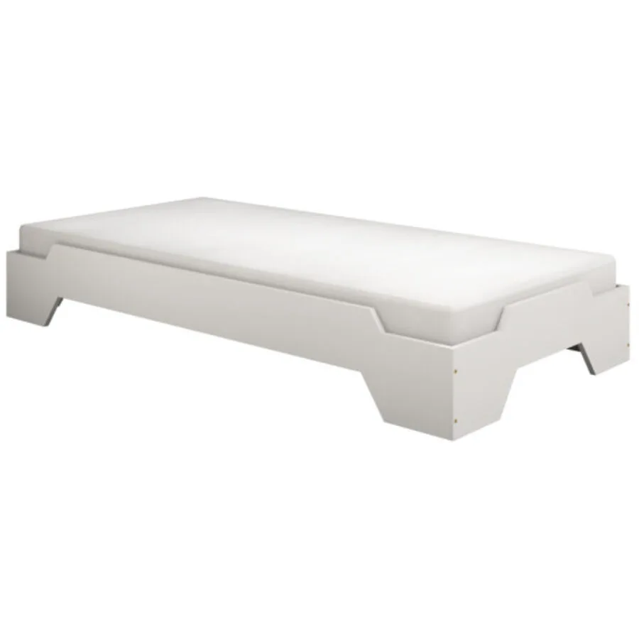 Bett Duran weiss Buche 90 x 200 cm