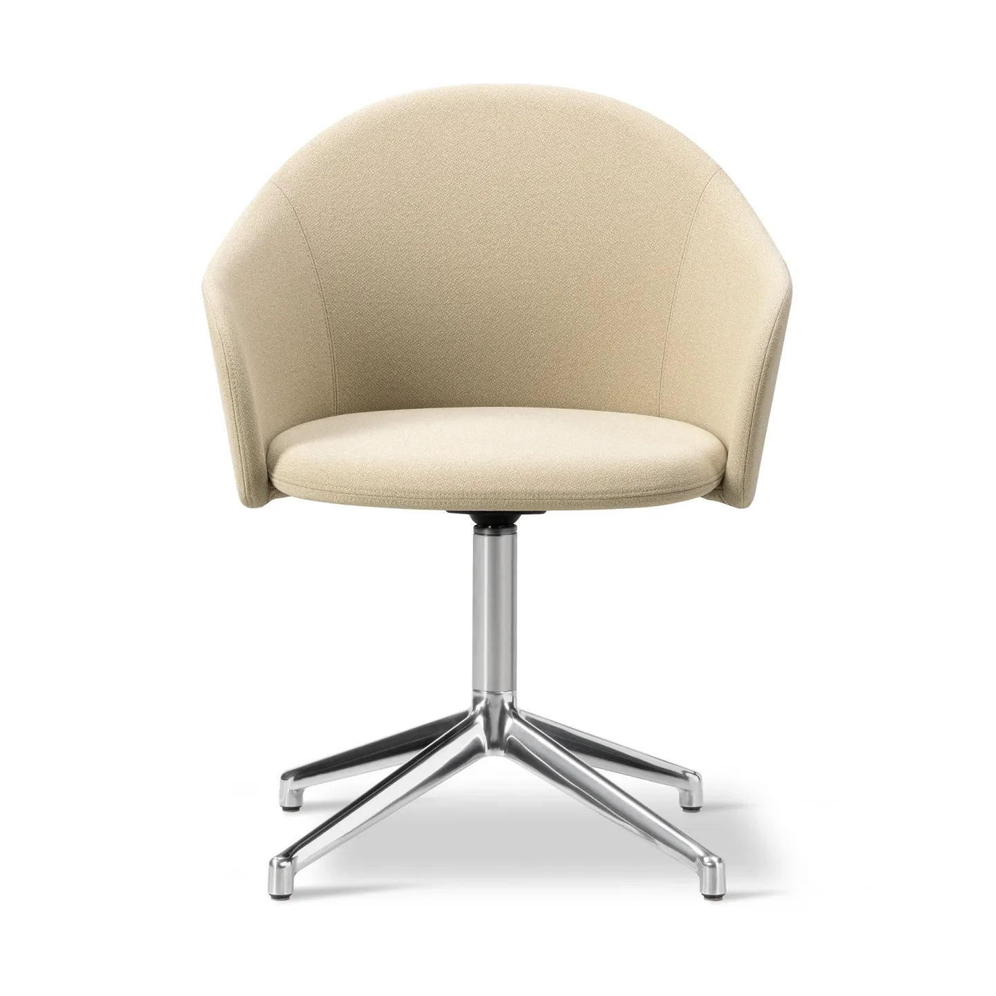 Fredericia Furniture Gomo Armchair Sessel Swivel Base 4-Stern Mylla 811-polierter Aluminium