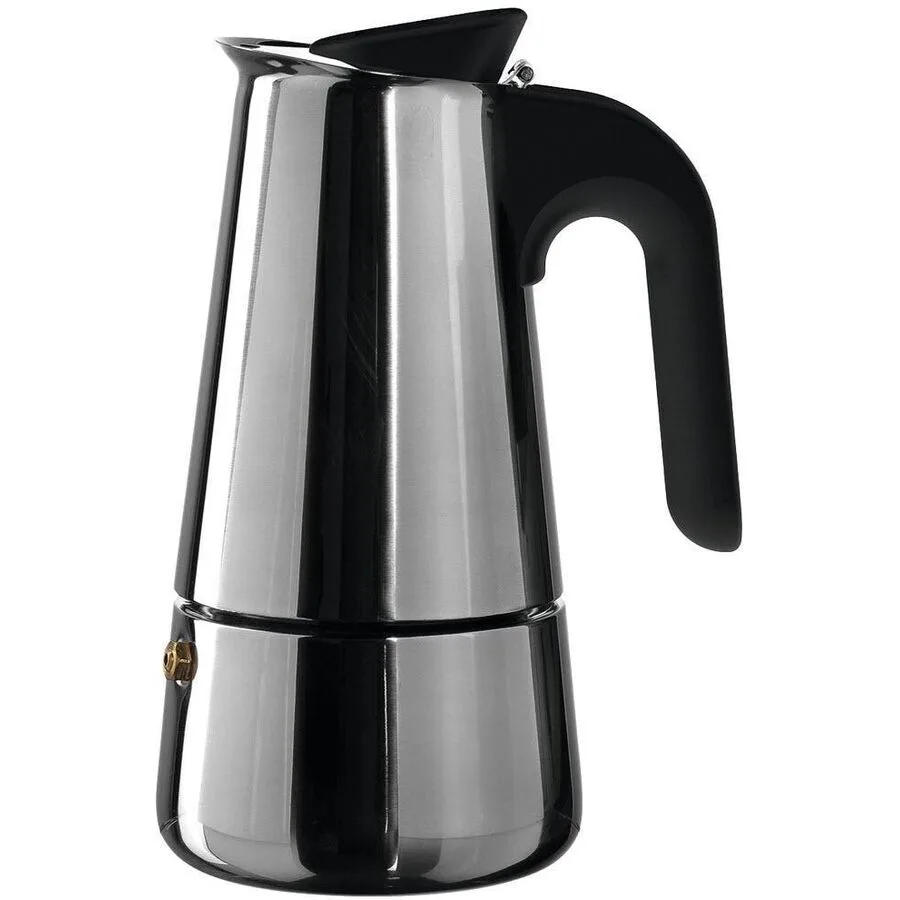 Espresso-Kocher Leonardo Grau Edelstahl