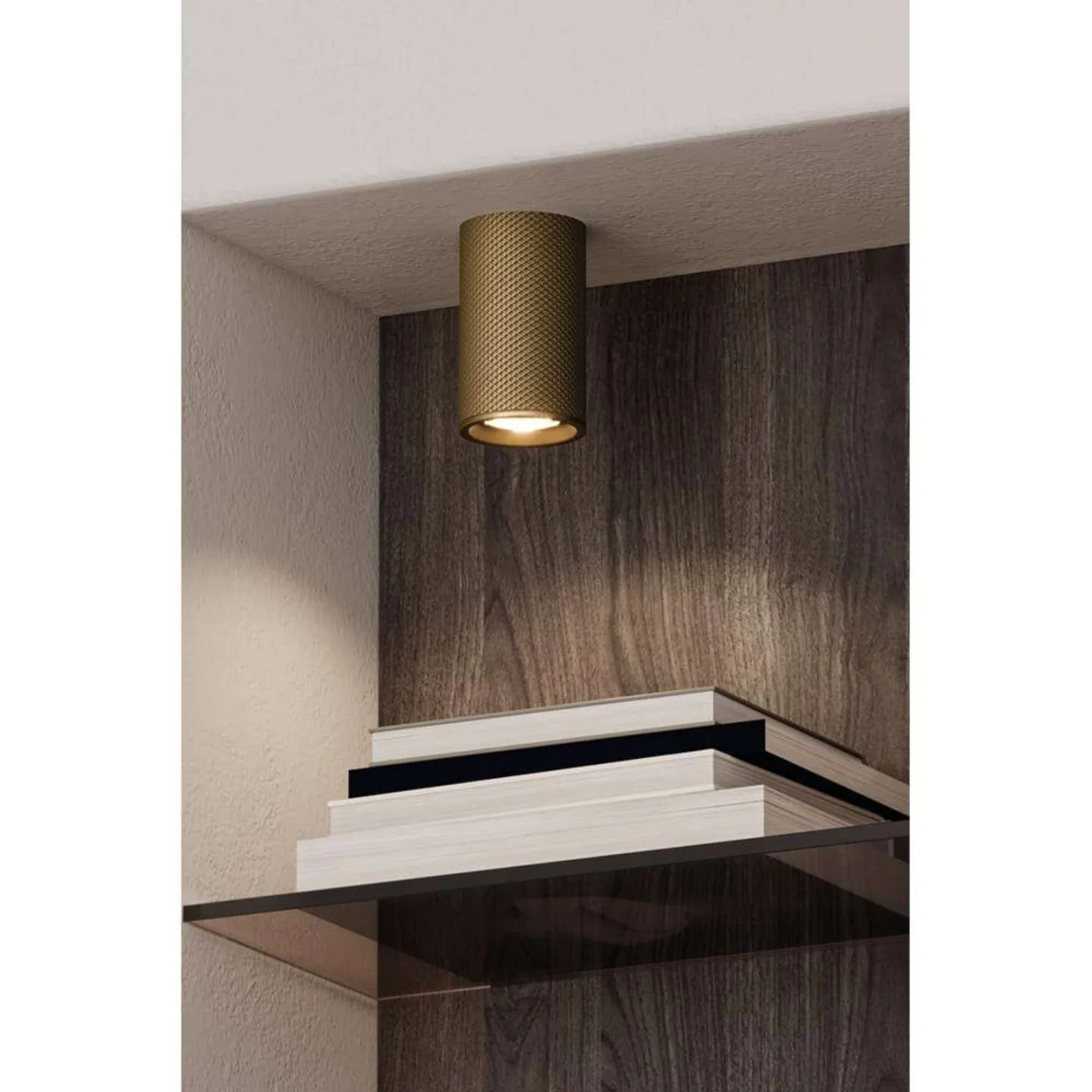 Latto Deckenleuchte, gold, Ø 6 cm - Aromas del Campo - Wohnzimmer - Modern - Aluminium - Einflammig