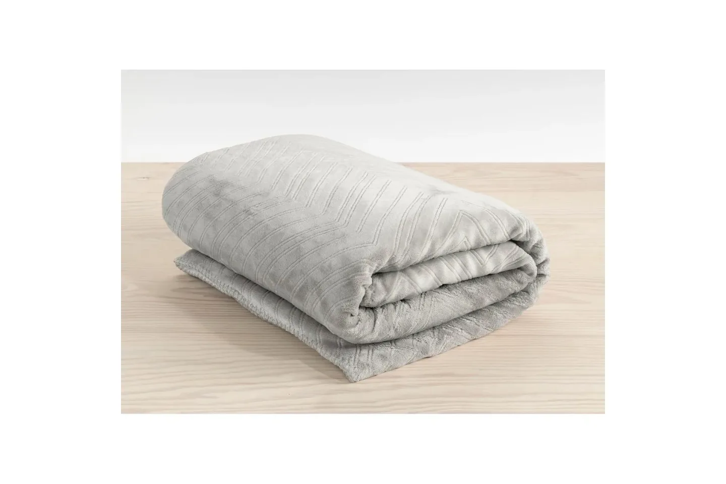Pläd Sherpa 130 x 170 cm - Grå