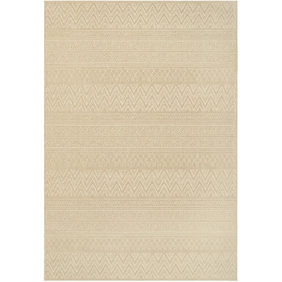 Outdoor-Teppich Jolie beige Streifen Polypropylen 80 x 200 cm