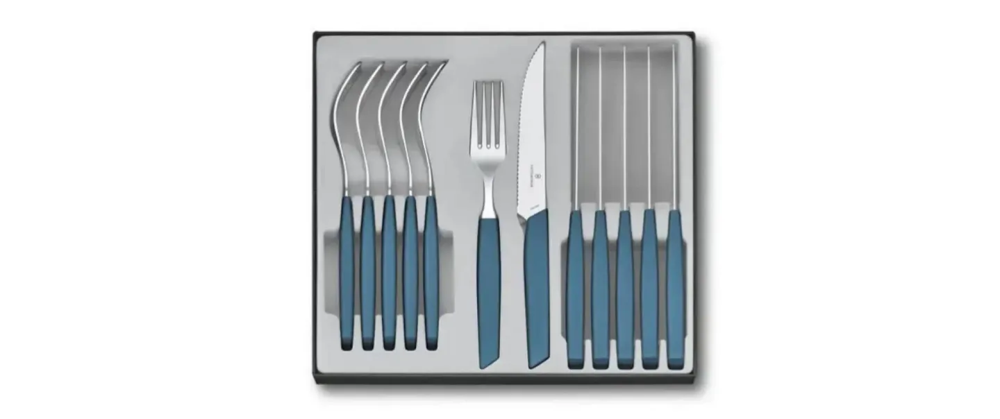 Alltron Besteck-Set Swiss Modern, 12-teilig Von Victorinox Blau | Schubiger Möbel