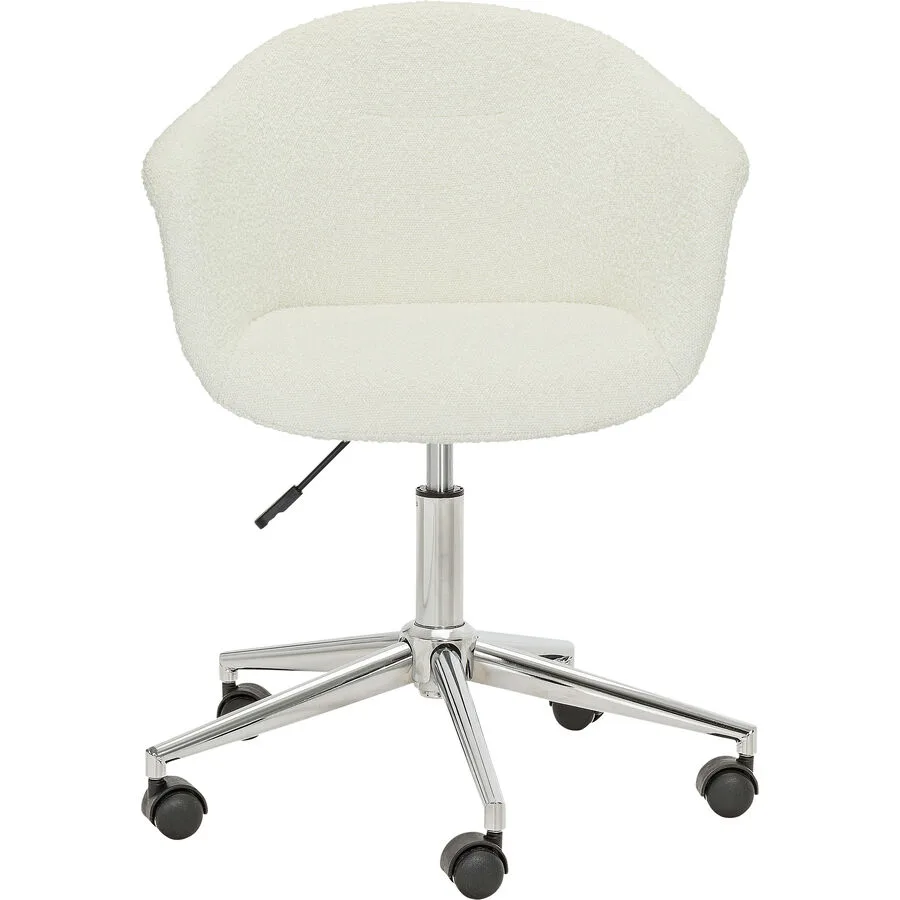 Bürostuhl Lia chrom/weiss Stoff H 86 cm