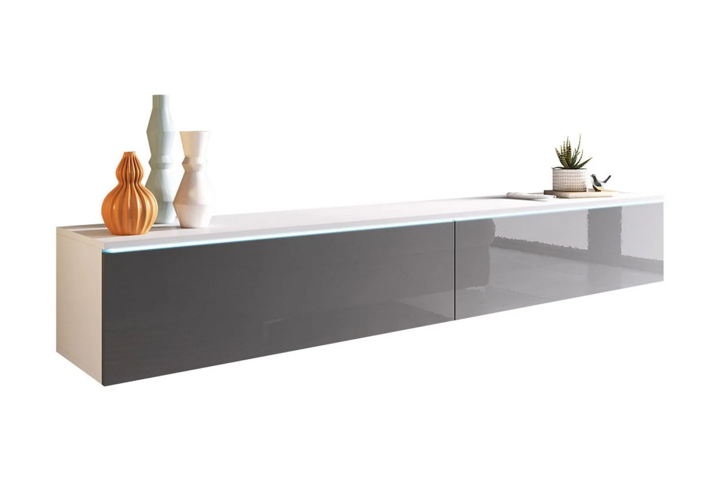 Cuguen Tv-skåp 180 cm - Vit/Grå