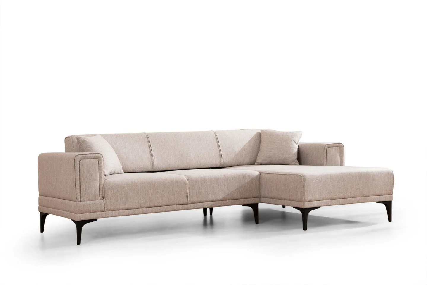 Naoko Bäddsoffa med divan - Ljusbrun