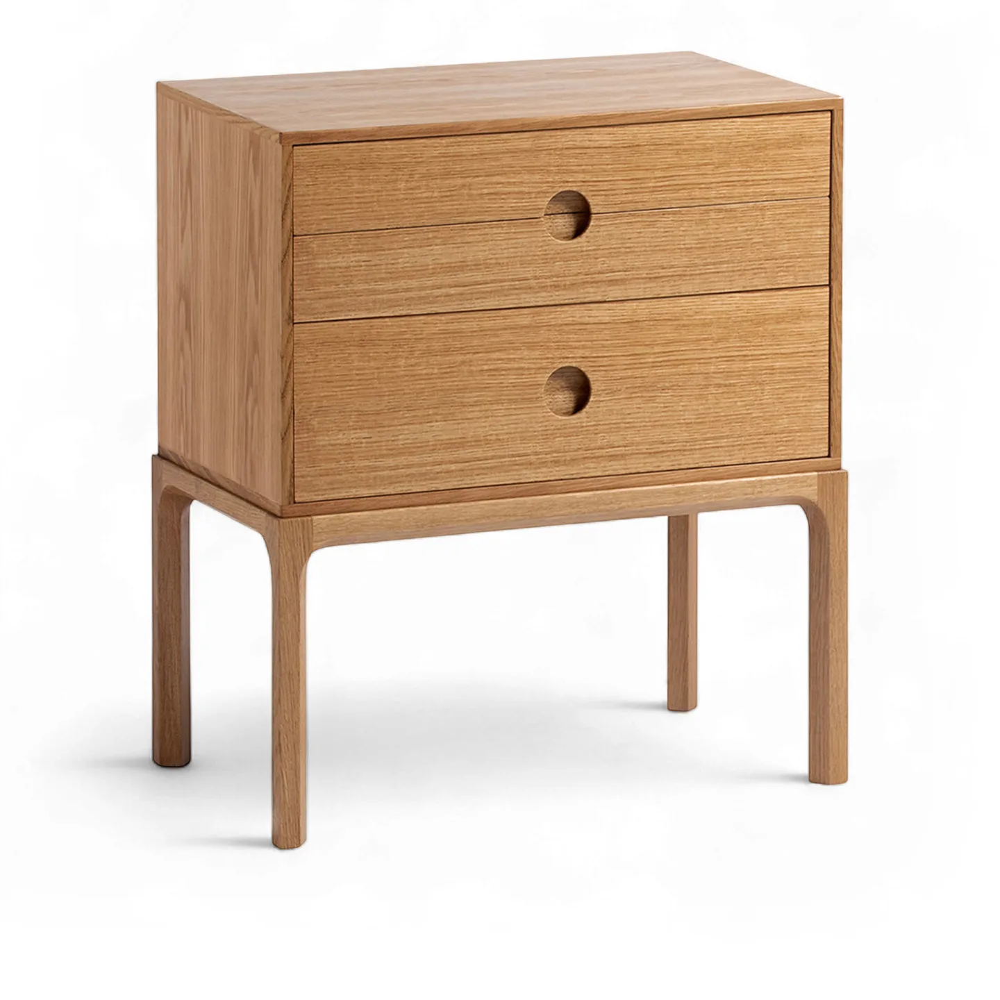 Dagmar - Entre Tall Bedside Oiled Oak - Sängbord - Kai Kristiansen - Träfärgad - Trä