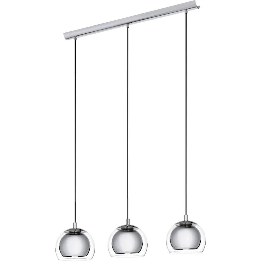 Eglo Pendellampe Rocamar Grau Stahl 19 cm 110 cm - Farbe: chrom