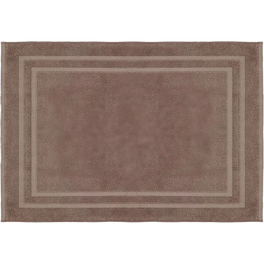 Badteppich Cleo taupe Baumwolle 50 x 80 cm Rechteckig