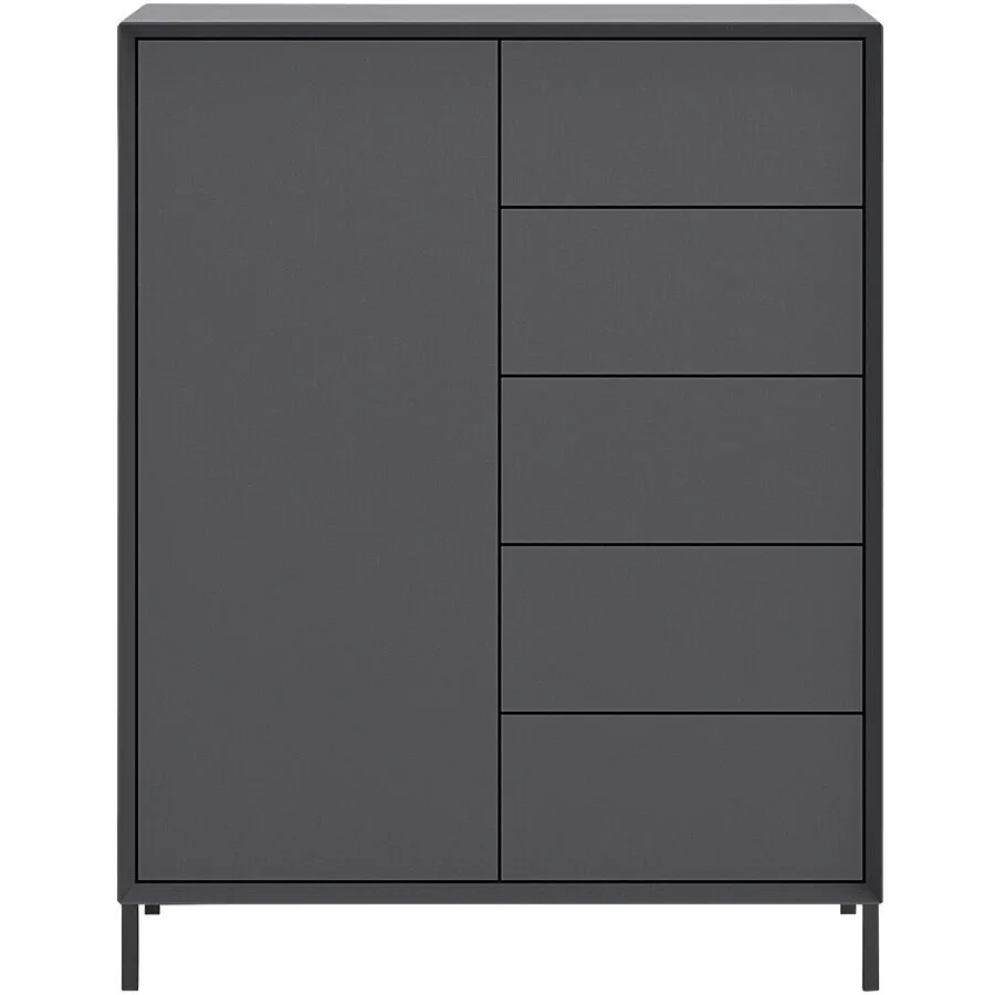 Highboard Sleek anthrazit MDF B 89 H 114 cm