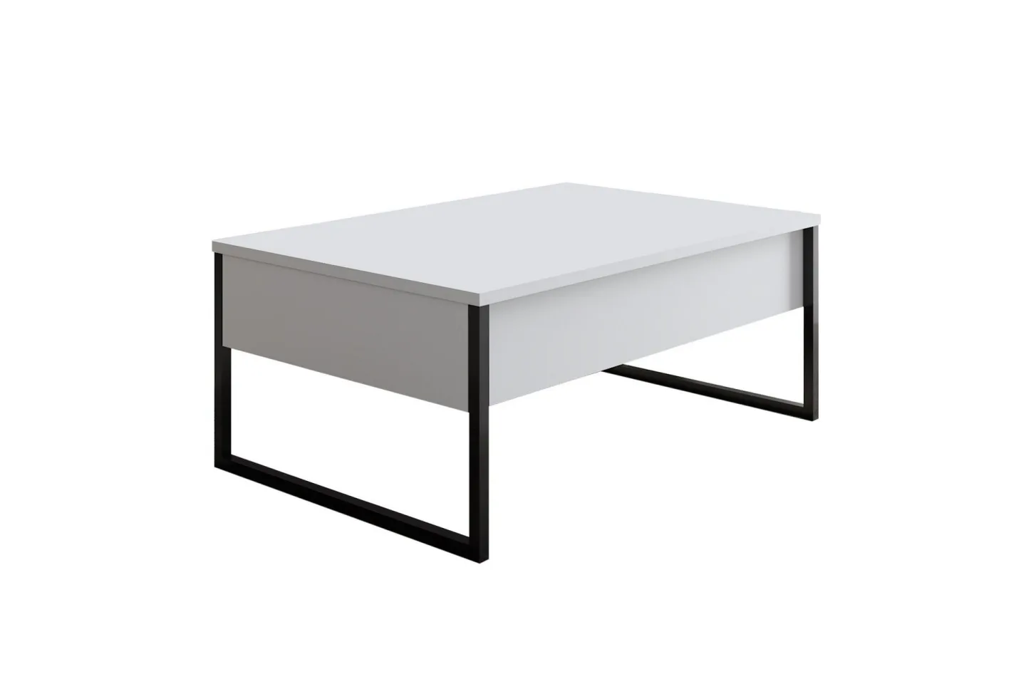 Luxe Soffbord 90x40 cm Vit/Svart - Hanah Home