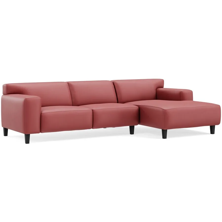 Ecksofa Vada Rechts Leder cherry B 300 T 160 cm - Möbel Konfigurator: Traummöbel individuell zusammenstellen