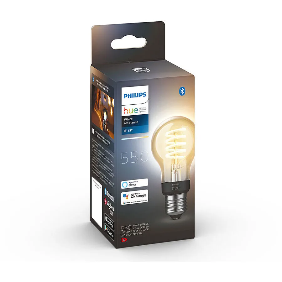 Leuchtmittel Philips Hue Kunststoff 7W E27 - Farbe: weiss - LED - Lichtfarbe: Extra warmweiss - Helles Neutralweiss - LED Leuchtmittel
