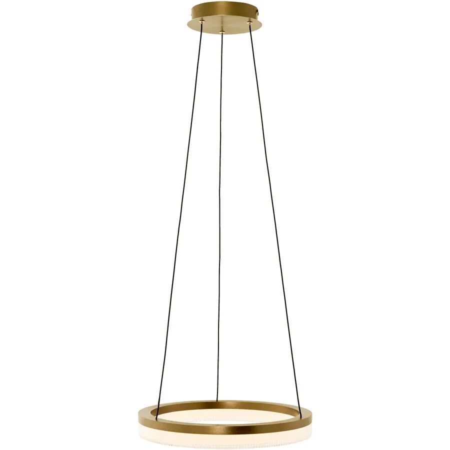 Pendellampe Gallia Metall grau gebürstet Ø 40cm - LED - Material: Acryl- LED Energiesparlampe