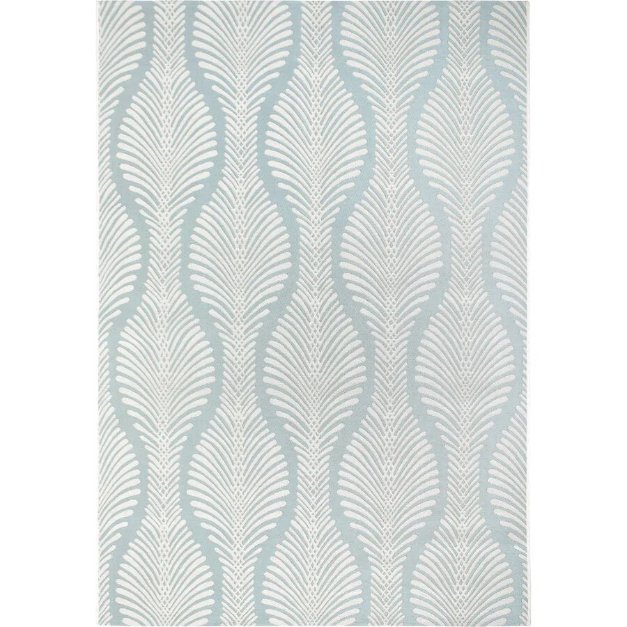 Outdoor-Teppich Amelie hellblau Fischgrätmuster Polypropylen 160 x 230 cm