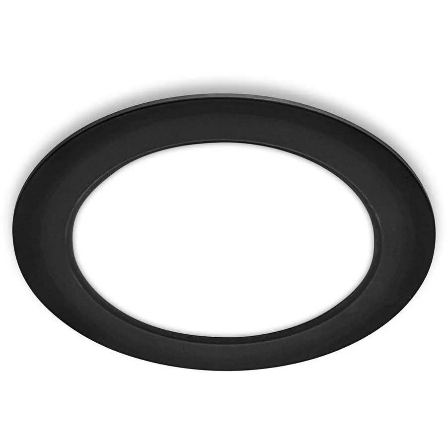 Einbaustrahler Norja Kunststoff schwarz Ø 17cm - LED - Lichtfarbe: Helles Neutralweiss