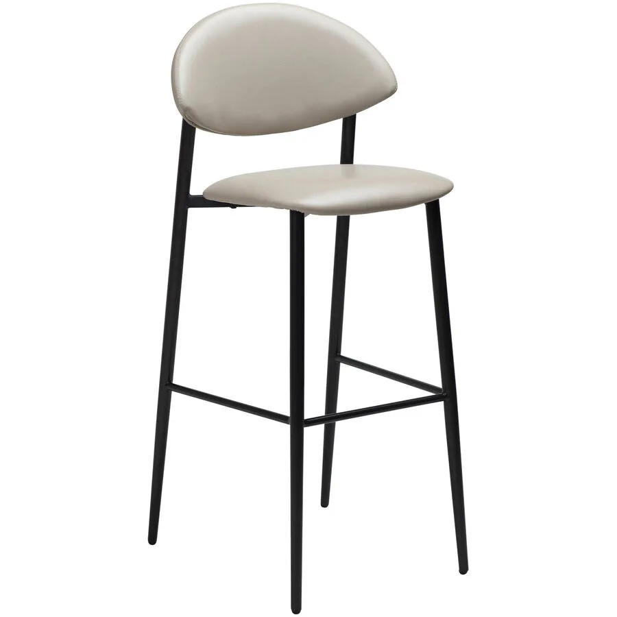 DAN-FORM Barhocker 2er-Set Tush grau/schwarz Kunstleder H 107 cm
