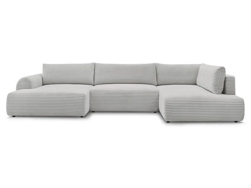 Wohnlandschaft BOBOCHIC LUCIEN Cord-Stoff hellgrau