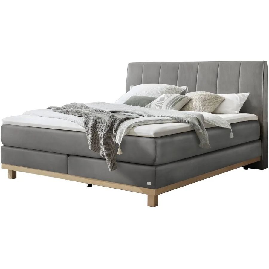 Hasena Boxspringbett Estela stahl Stoff 140 x 200 cm