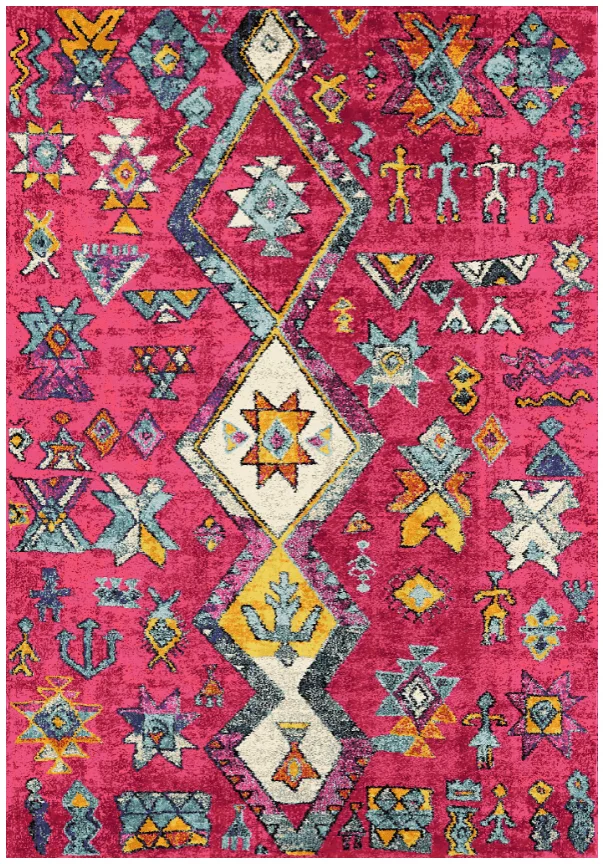Wilton-teppe - Misare (rosa/multi) (Størrelse: 200 x 280 cm)