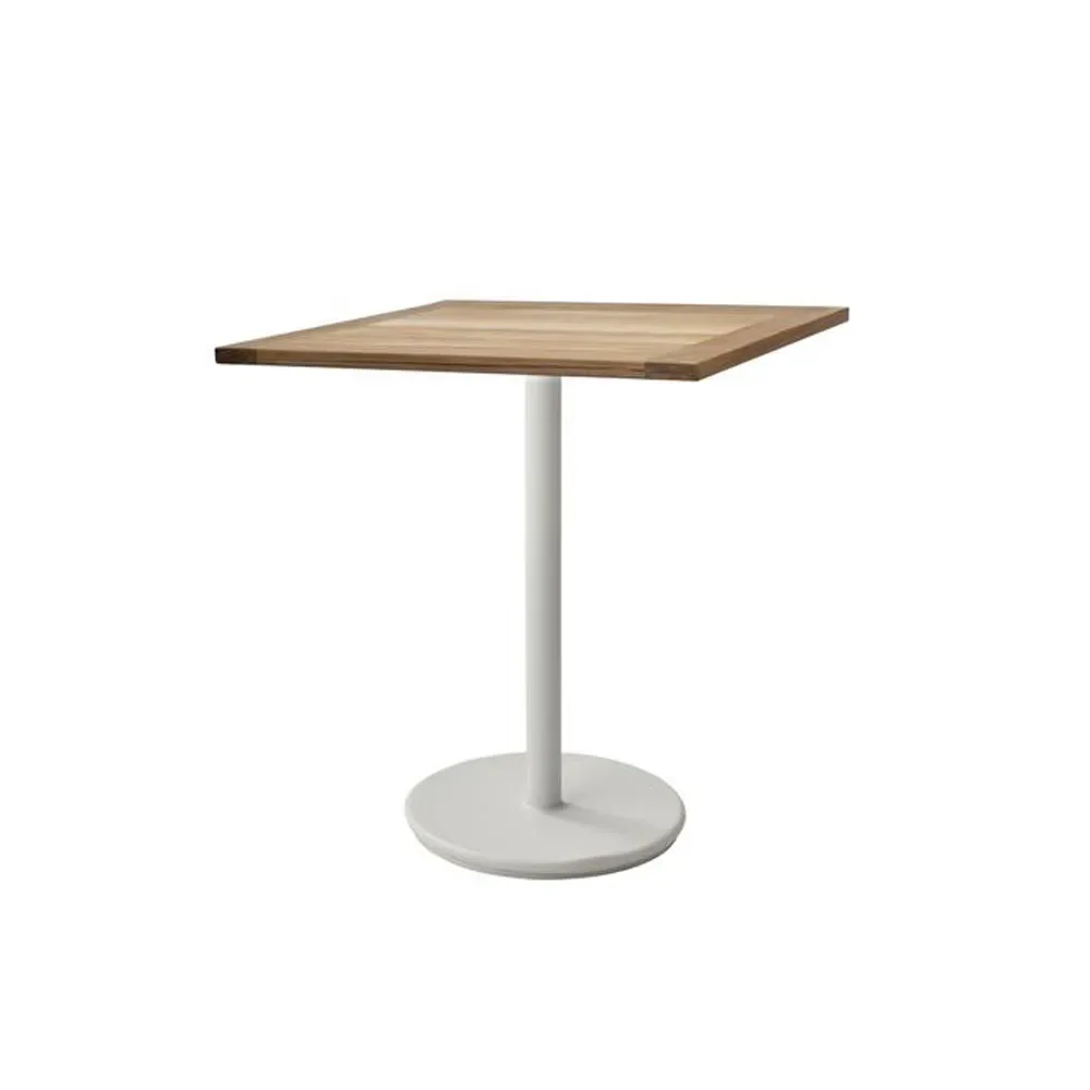 Cane-line Go cafébord teak 72x72 cm Vitt stativ