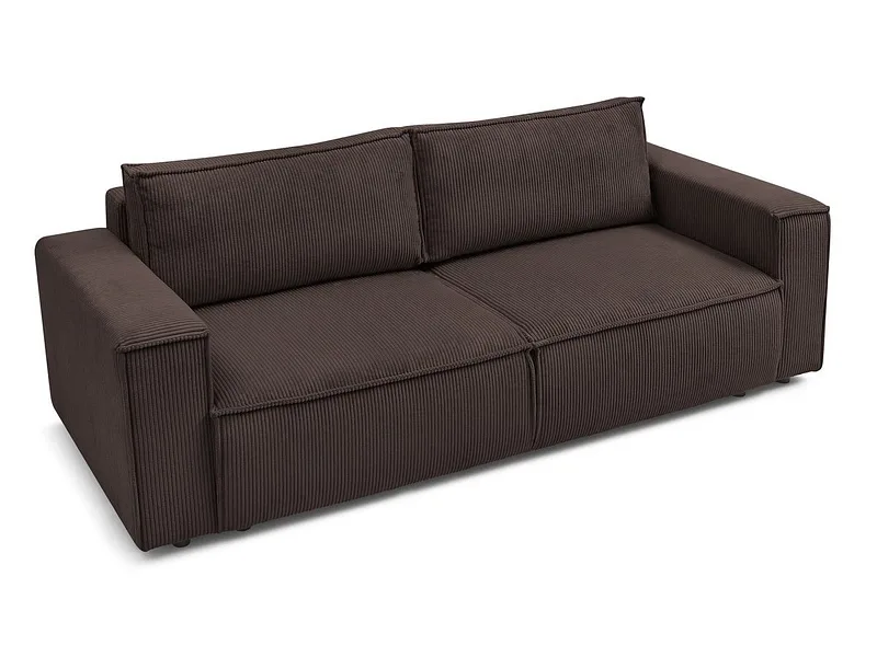 3er Sofa BOBOCHIC NIHAD Cord-Stoff rotbraun