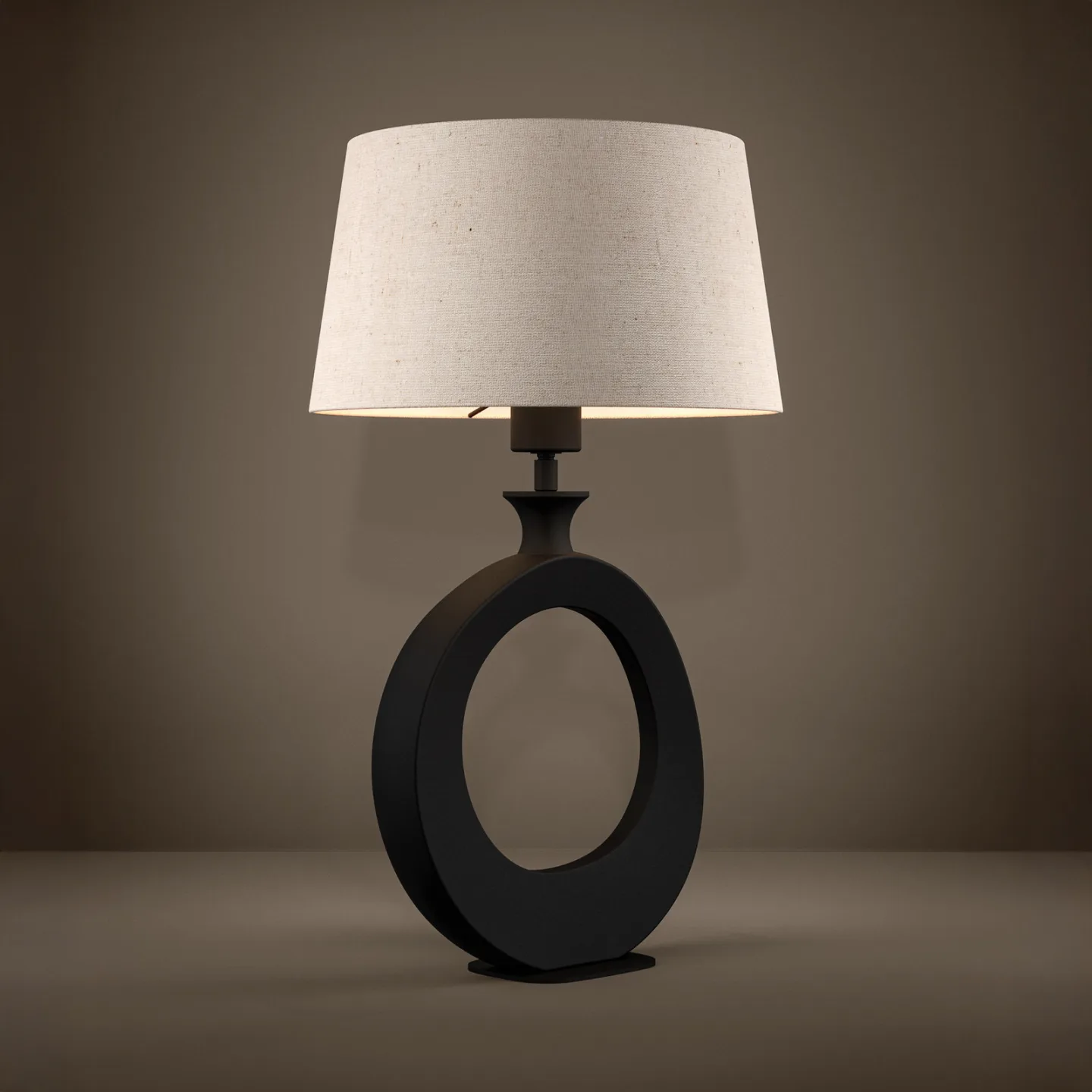 Diezma Tischlampe, beige/schwarz Höhe 53 cm - Stars of Light - Wohnzimmer - Modern - Metall - Einflammig