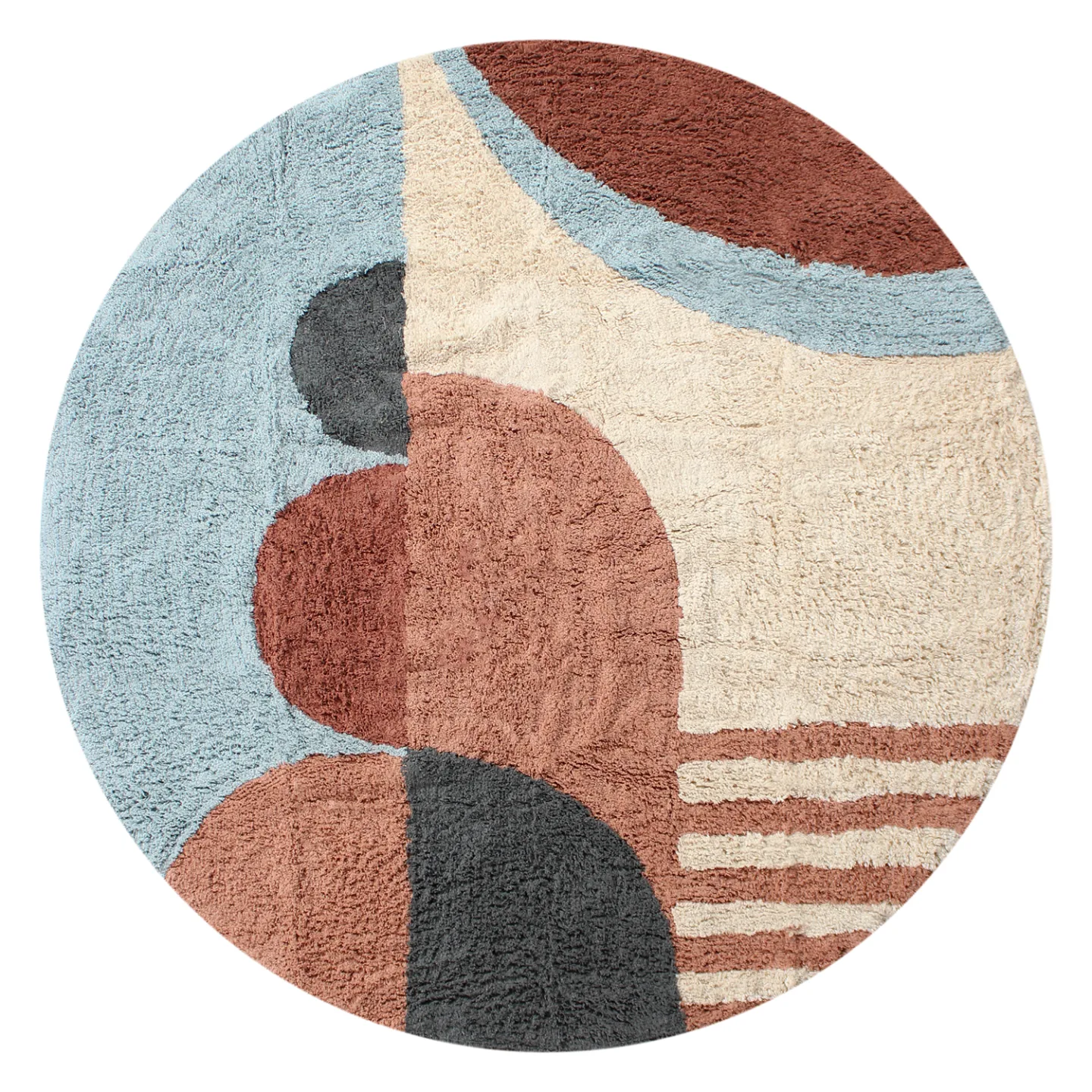 Runde tepper - Osmery Natural Cotton Shaggy (multi) (Størrelse: Ø 160 cm)