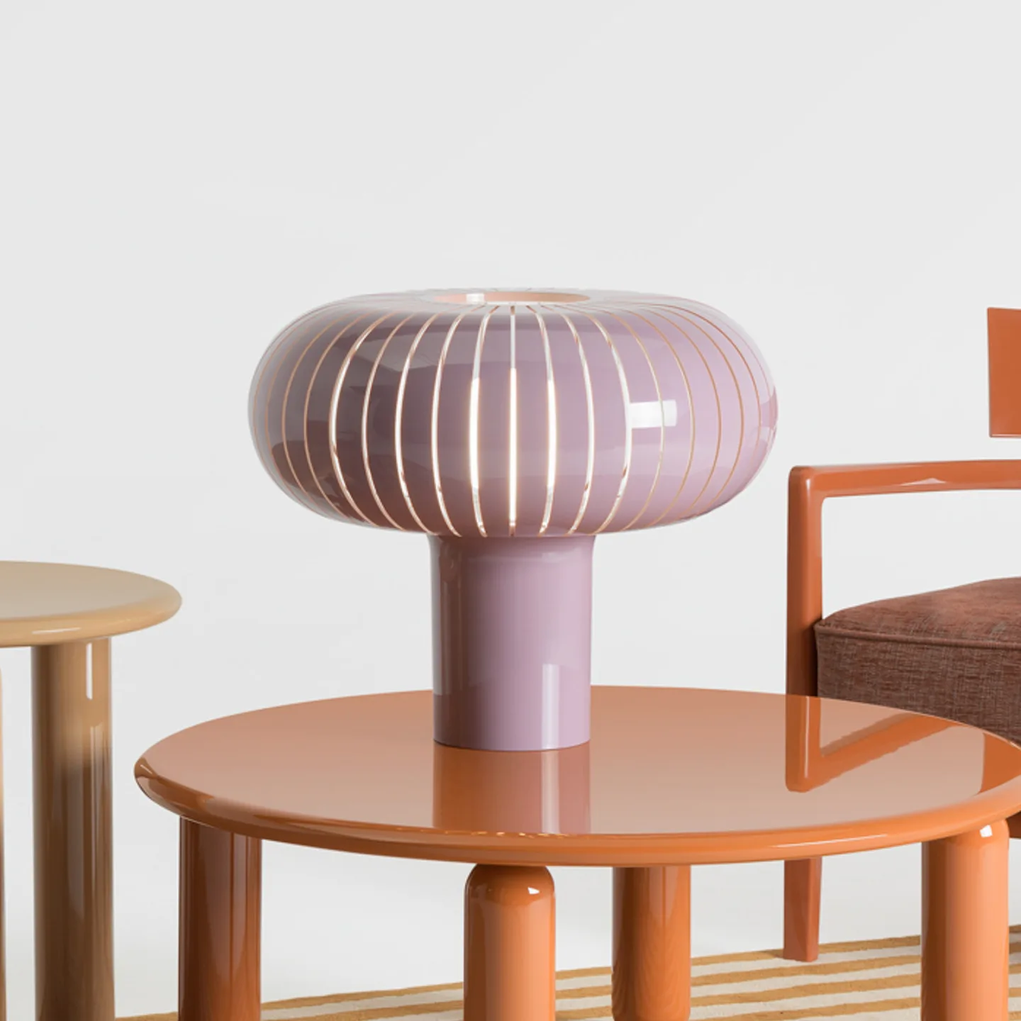 Teresa Tischleuchte Mauve - Kartell - Wohnzimmer - Design - Kunststoff - Mit Schirm