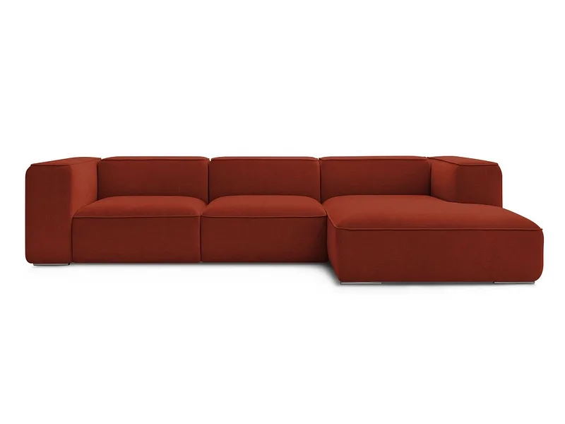 Ecksofa BOBOCHIC ZEPHYR Stoff mit Textur orange