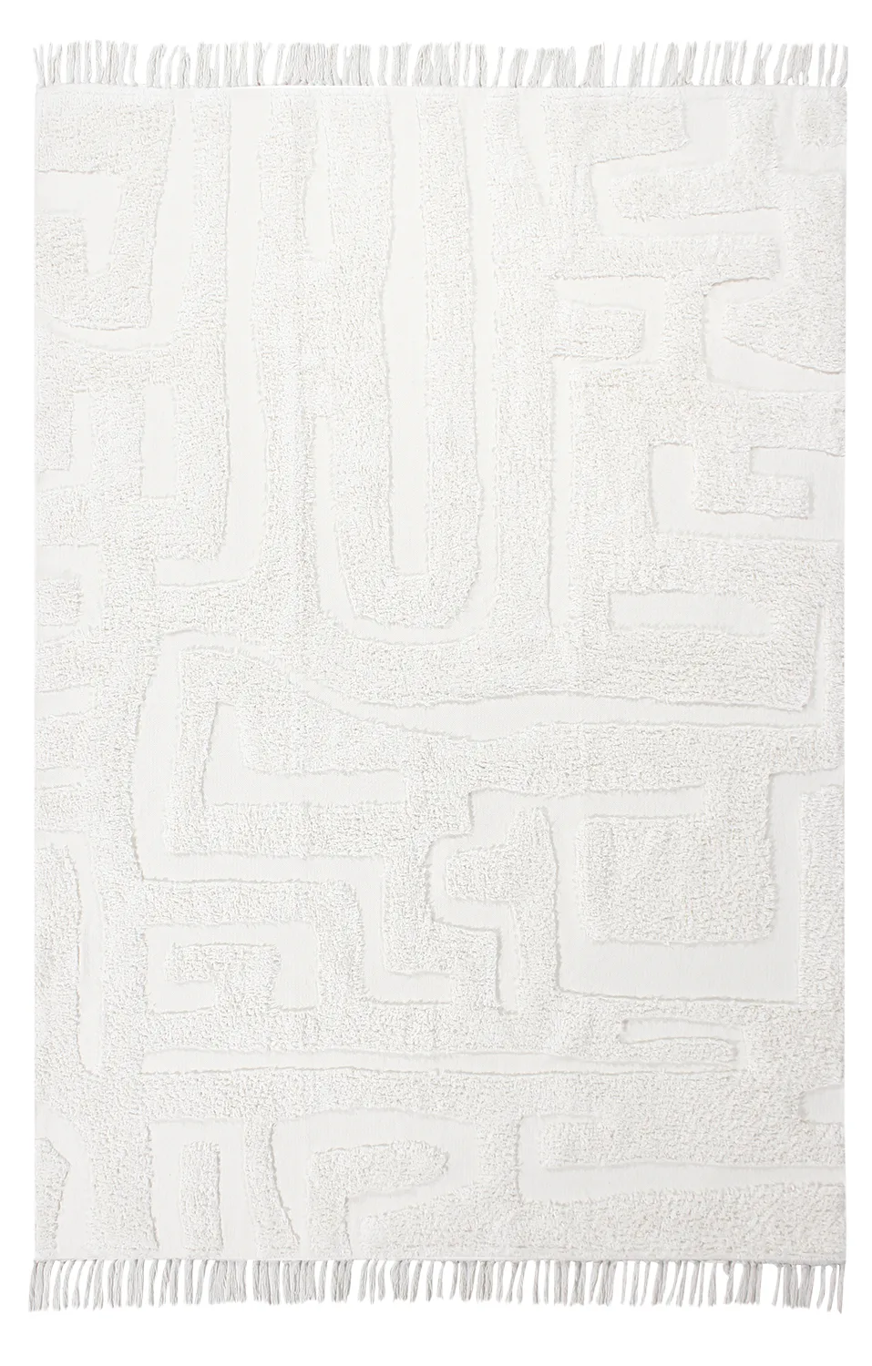 Ryetepper - Fallon Natural Cotton Shaggy (offwhite) (Størrelse: 160 x 230 cm)
