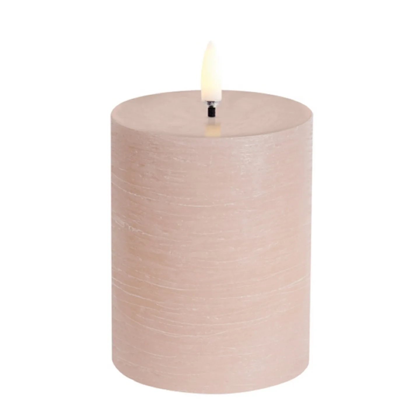 PILLAR LED-Kerze, beige, Höhe 10 cm, Wachs - Uyuni Lighting - Wohnzimmer - Sonstige - Einflammig