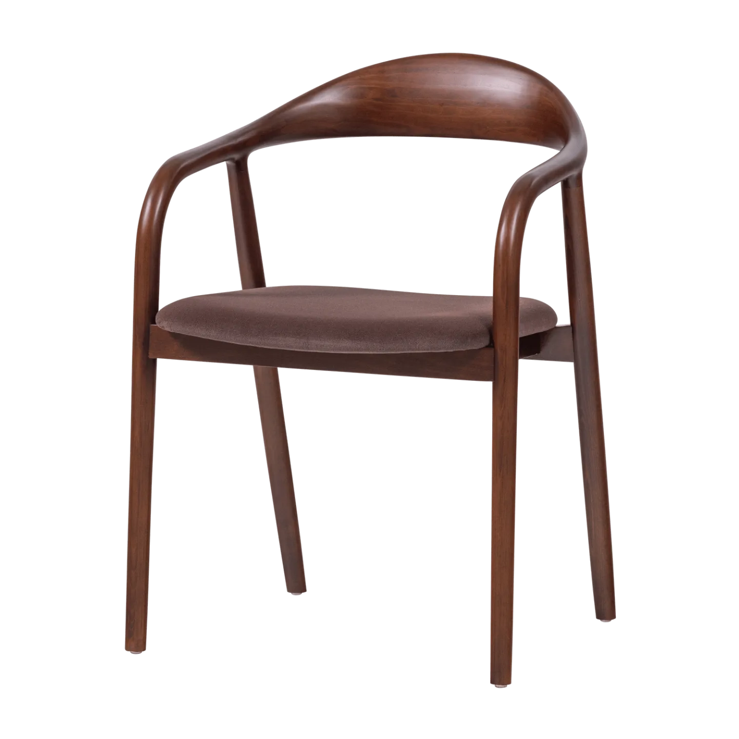 Matstol Bran med armstöd - Brun