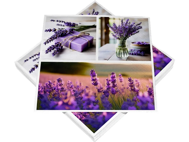 Set 20 Servietten SWAN Papier violett