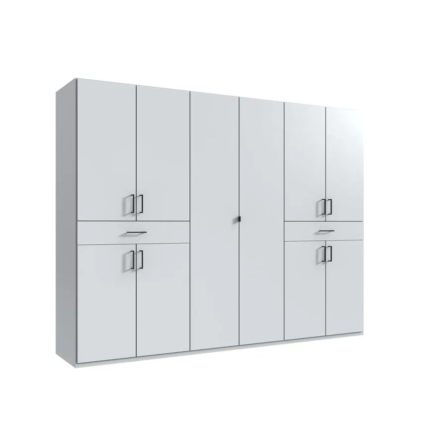 Kleiderschrank Tiby weiss Holzwerkstoff B 270 cm
