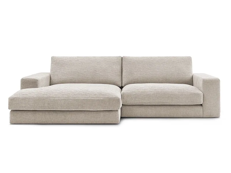 Ecksofa BOBOCHIC LEONARD Stoff mit Textur beige