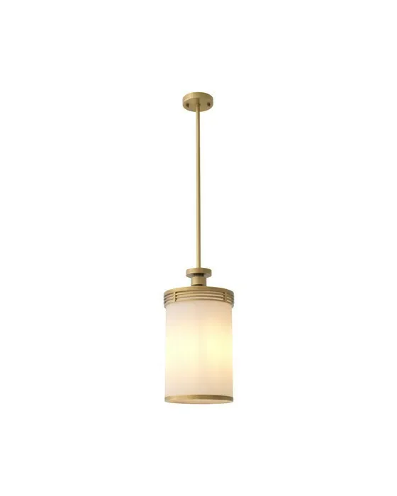 Fayence Pendant Antique Brass