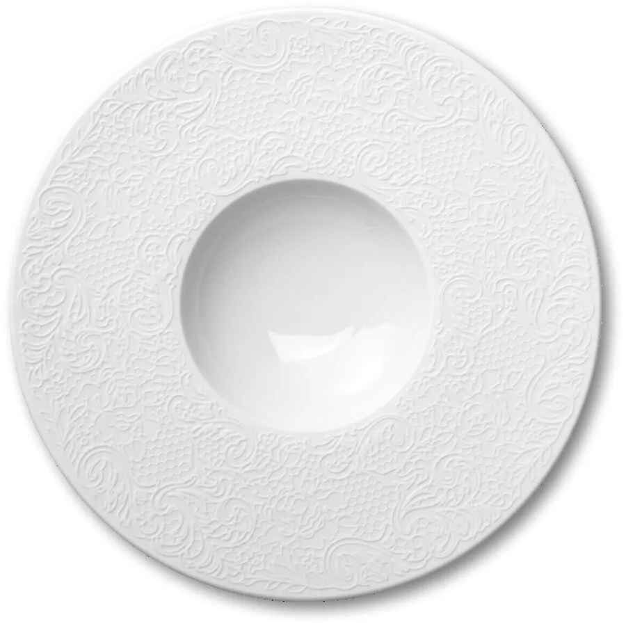 DEGRENNE Teller tief Collection L Couture Blanc Weiss Porzellan 28 cm