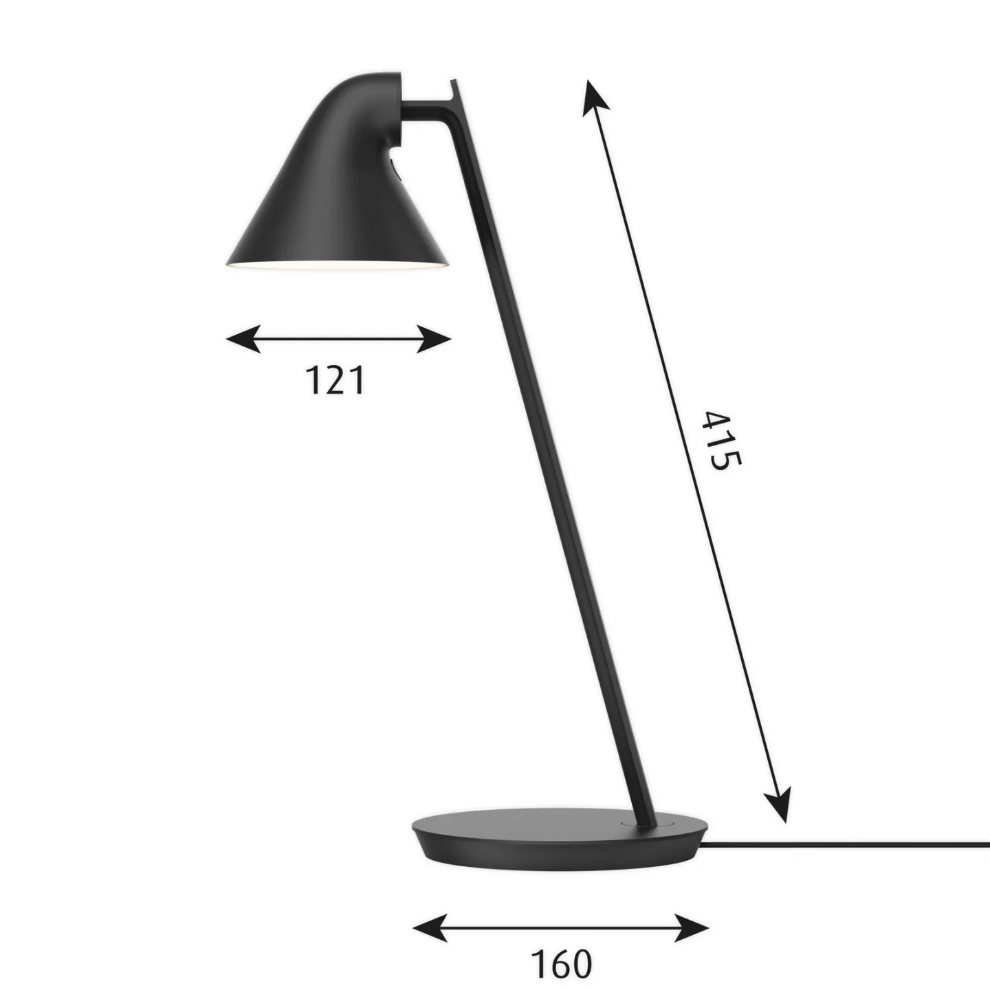 Louis Poulsen NJP Mini Tischleuchte Schwarz