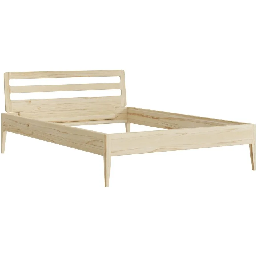 Bett Lund Kernbuche Massivholz Massivholz 140 x 200 cm - Möbel Konfigurator: Traummöbel individuell zusammenstellen