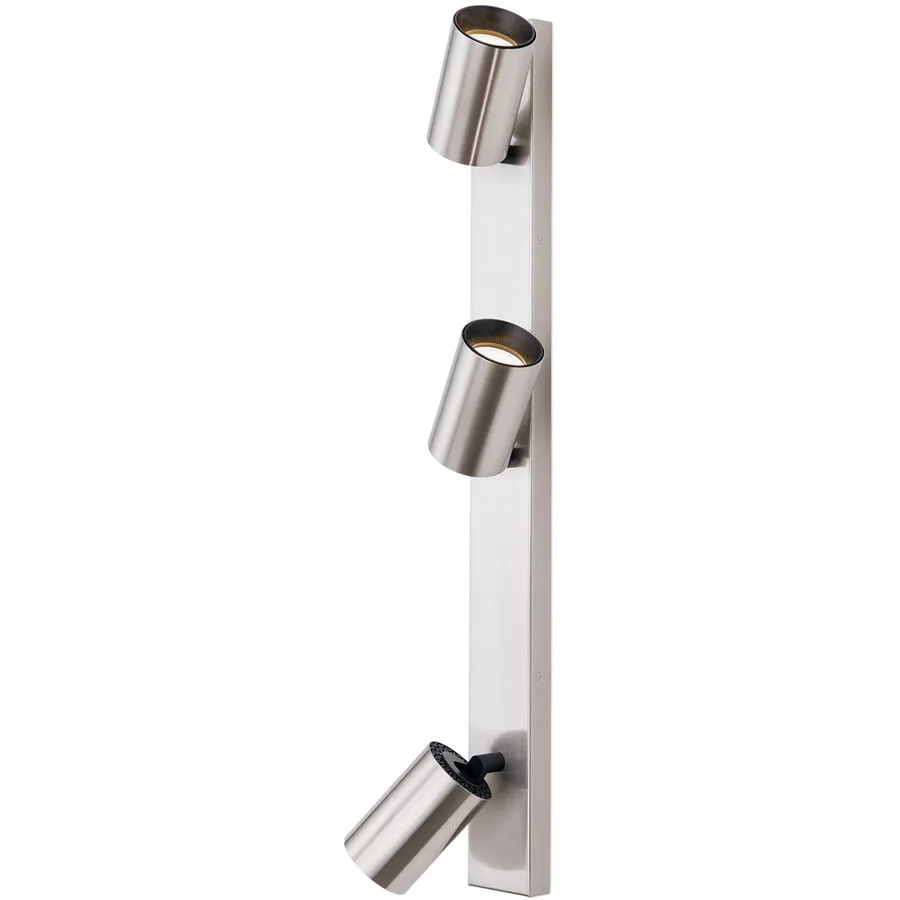 Spot Sean Grau Stahl 6 cm - Farbe: Nickel satiniert