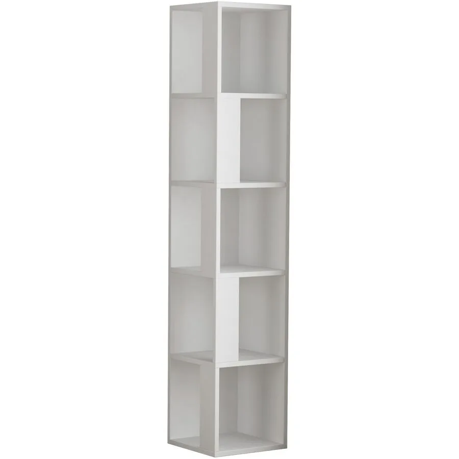 Bücherregal Yemek weiss Melaninbeschichtete Mischholz (Spanplatte) B 34 H 161 cm