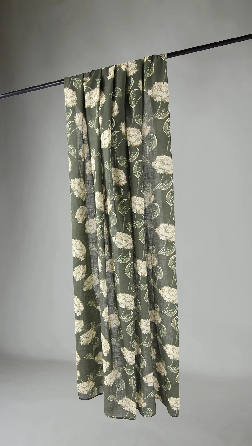 Gardiner - Bomullsgardin - Dorthe (grønn) (Størrelse: 140 x 250 cm)