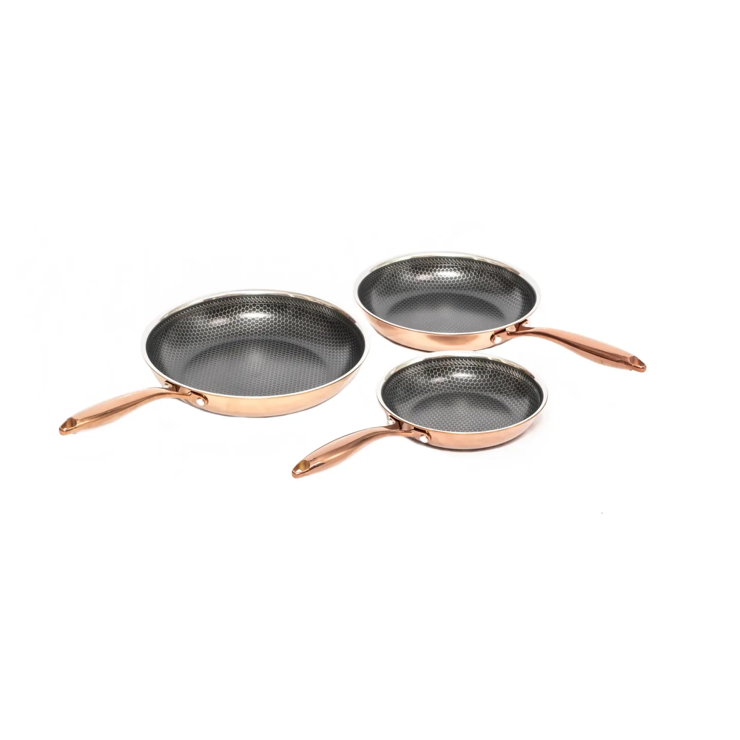 Hâws Hâws Santo Bratpfannenset Hybrid-Coating 3-teilig Rose Gold