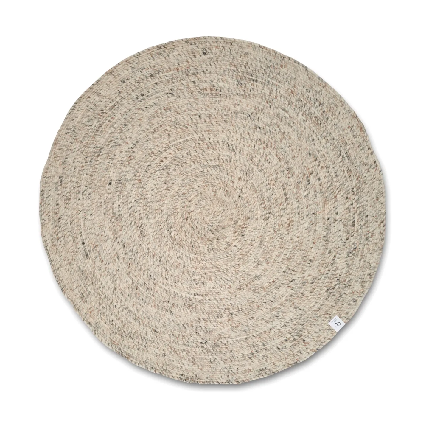 Merino matta rund natural beige