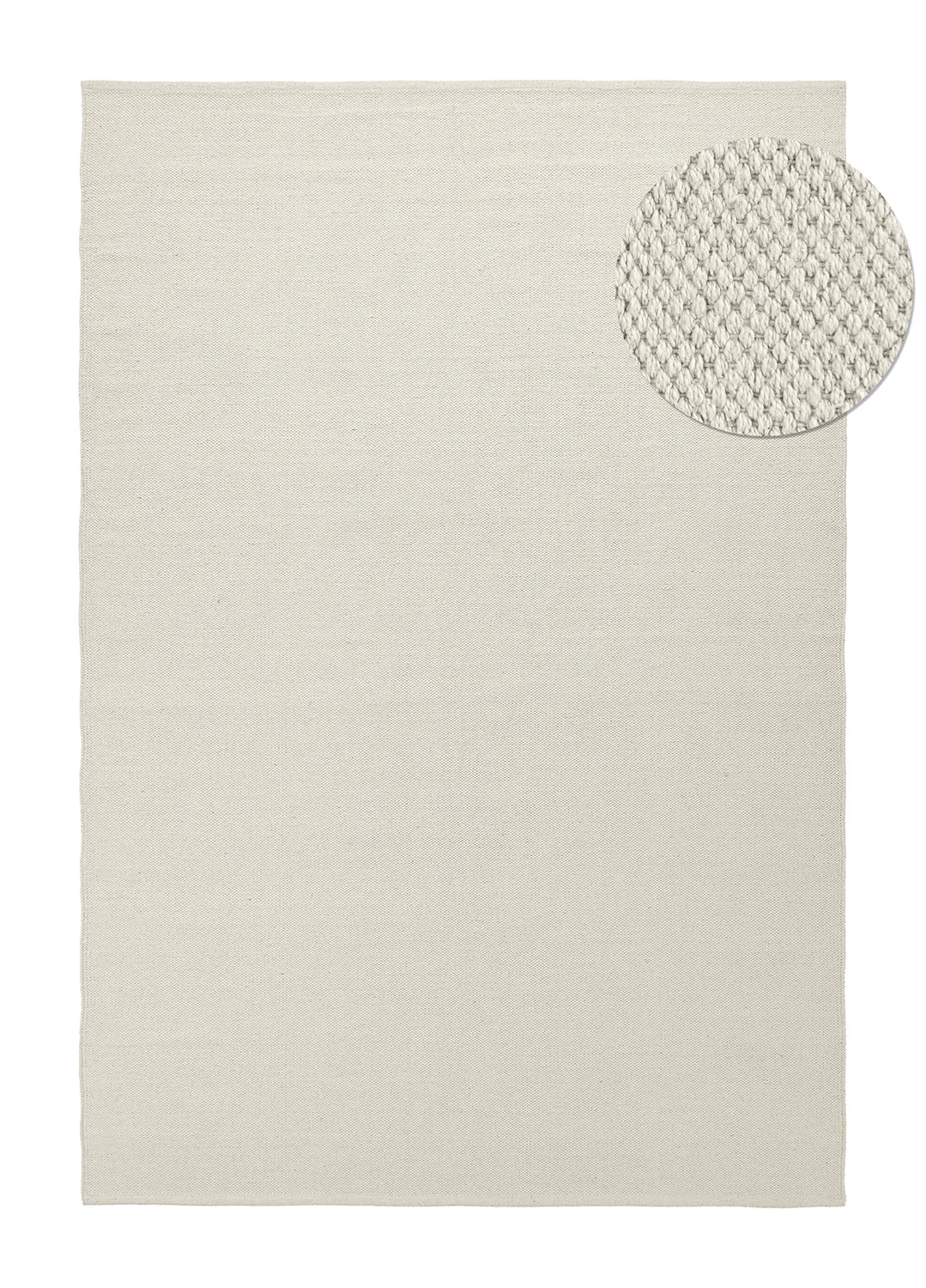 Bomullsteppe - Rigolet (krem) (Størrelse: 160 x 230 cm)