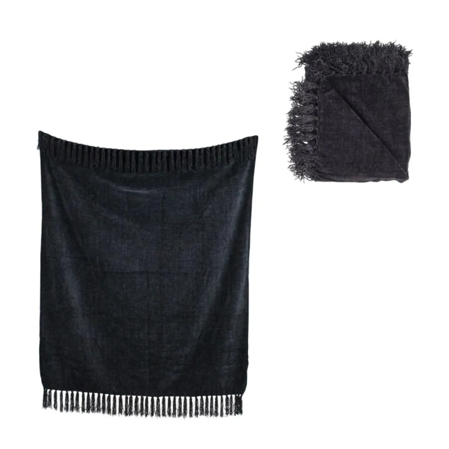 Decofinder Plaid Acolas Schwarz | Schubiger Möbel