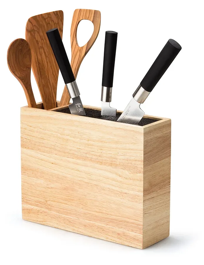 Continenta Messerhalterbox mit Utensilienfach 21x9 cm